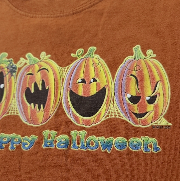 Vintage Y2K Happy Halloween Pumpkin Graphic Size 4 Sport Attack - Picture 4 of 4